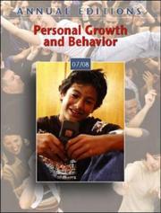 Cover of: Annual Editions: Personal Growth and Behavior 07/08 (Annual Editions : Personal Growth and Behavior) by Karen G Duffy