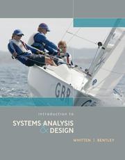 Cover of: Introduction to Systems Analysis & Design | Jeffrey L. Whitten