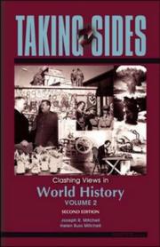 Cover of: Taking Sides: Clashing Views in World History, Volume 2 (Taking Sides: World History Vol II)