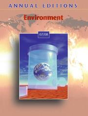 Cover of: Annual Editions: Environment 07/08 (Annual Editions Environment)