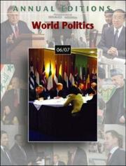 Cover of: Annual Editions: World Politics 06/07 (Annual Editions : World Politics)