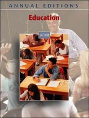 Cover of: Annual Editions: Education 07/08 by Fred Schultz