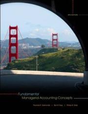 Cover of: Fundamental Managerial Accounting Concepts by Thomas P. Edmonds, Bor-Yi Tsay, Philip R Olds