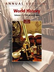 Cover of: Annual Editions: World History, Volume 2, 9/e (Annual Editions : World History Vol 2) by Joseph R. Mitchell, Helen Buss Mitchell