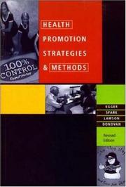 Cover of: Health Promotion Strategies and Methods