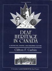Cover of: DEAF HERITAGE IN CANADA: A Distinctive, Diverse, and Enduring Culture