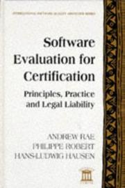 Cover of: Software Evaluation for Certification: Principles, Practice, and Legal Liability (The Mcgraw-Hill International Software Quality Assurance Series)