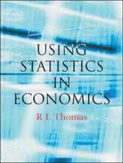 Cover of: Using Statistics in Economics by Leighton Thomas