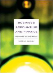 Cover of: Business Accounting and Finance