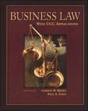 Cover of: Business law: with UCC applications