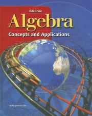 Cover of: Algebra by GLENCOE