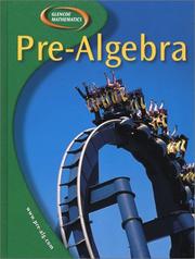 Cover of: Pre-Algebra