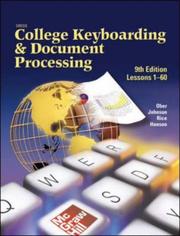 Cover of: Gregg College Keyboarding & Document Processing (GDP), Lessons 1-60, Student Text (Gregg College Keyboarding & Document Processing for Windows) by Scot Ober