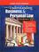 Cover of: Understanding Business And Personal Law