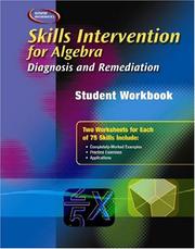 Cover of: Skills Intervention for Algebra: Diagnosis and Remediation, Student Workbook (Glencoe Mathematics)