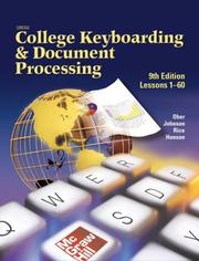 Cover of: Gregg College Keyboarding & Document Processing (Gdp), Lessons 1-60, Home Version, Kit 1, Word 2002