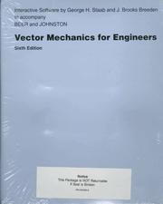 Cover of: Vector mechanics for engineers by Ferdinand Pierre Beer