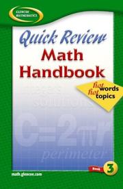 Cover of: Quick Review Math Handbook: Hot Words, Hot Topics, Book 3, Student Edition