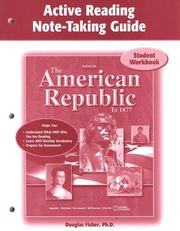 Cover of: The American Republic to 1877, Active Note-Taking Guide, Student Edition