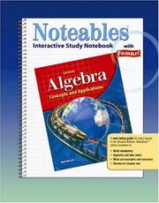 Cover of: Algebra: Concepts and Applications, Noteables: Interactive Study Notebook with Foldables (Glencoe Mathematics)