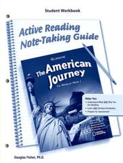 Cover of: The American Journey To World War 1, Active Reading Note-Taking Guide, Student Workbook by McGraw-Hill