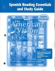Cover of: The American Vision, Spanish Reading Essentials and Study Guide, Workbook