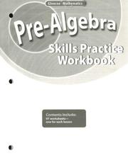 Cover of: Pre-Algebra, Skills Practice Workbook by McGraw-Hill