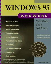 Cover of: Windows 95 Answers: Certified Tech Support (Certified Tech Support Series)