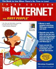 Cover of: The Internet for busy people by Christian Crumlish