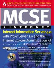 Cover of: MCSE Internet information server 4.0 study guide (exams 70-87, 70-88, 70-79)