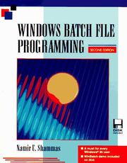 Cover of: Windows Batch File Programming/Book and Disk by Namir Clement Shammas