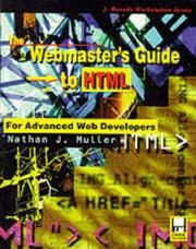 Cover of: The Webmaster's Guide to Html: For Advanced Web Developers (J. Ranade Workstation Series)