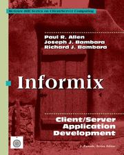 Cover of: Informix: Client/Server Application Development (Mcgraw-Hill Series on Client/Server Computing)