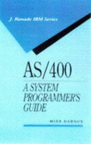 Cover of: As/400: A Systems Programmers Guide (J Ranade Ibm Series)