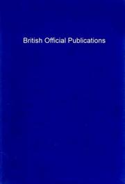 Cover of: British official publications by John E. Pemberton
