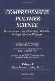 Cover of: Comprehensive Polymer Science : Chain Polymerization I