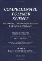 Cover of: Comprehensive Polymer Science : Chain Polymerization II