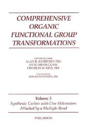Cover of: Comprehensive Organic Functional Group Transformations  by Alan R. Katritzky