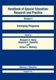 Cover of: Handbook of Special Education: Research & Practice  by Margaret C. Wang