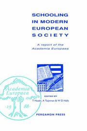 Cover of: Schooling in modern European society: a report of the Academia Europaea