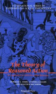 Cover of: The Theory of reasoned action by edited by Deborah J. Terry, Cynthia Gallois, and Malcolm McCamish.