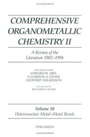 Comprehensive Organometallic Chemistry II by R.D. Adams