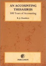 Cover of: An Accounting Thesaurus: 500 Years of Accounting