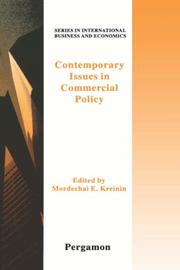 Cover of: Contemporary issues in commercial policy