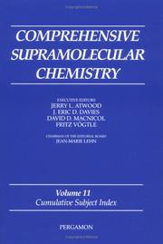 Cover of: Comprehensive Supramolecular Chemistry : Cumulative Subject Index