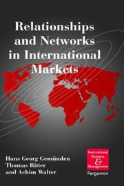 Cover of: Relationships and networks in international markets