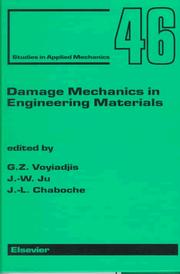 Cover of: Damage mechanics in engineering materials