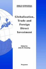 Cover of: Globalization, trade, and foreign direct investment