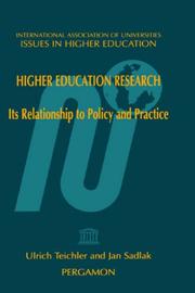 Cover of: Higher Education Research (Issues in Higher Education)