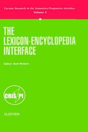 Cover of: The Lexicon-encyclopedia interface